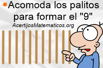 juego de palito del numero nueve